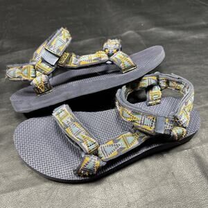 Teva Original Universal Sandals Women’s Size 7 Native Geometric Patterns Blue BP
